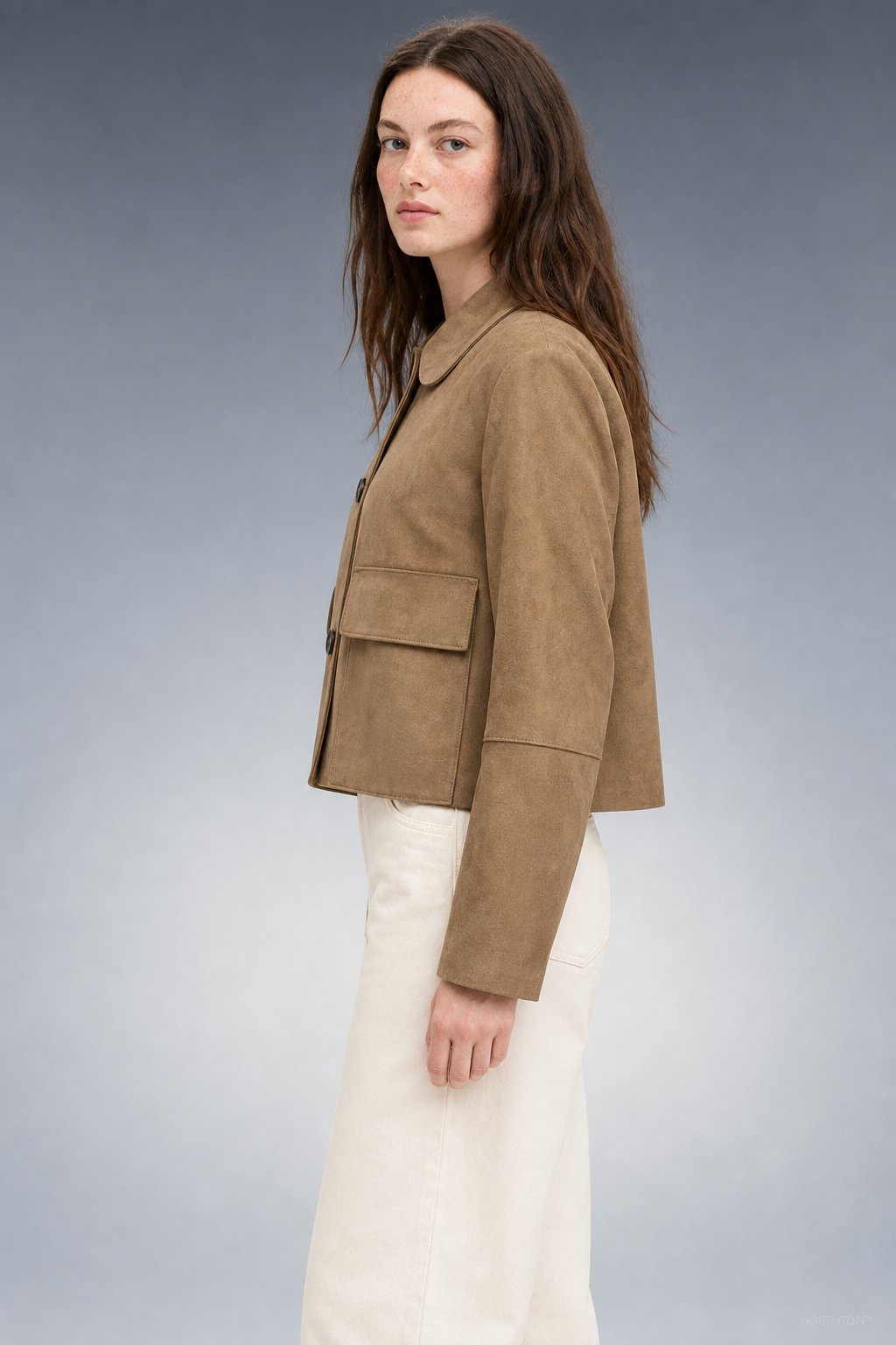 Avery Suede Cropped Jacket