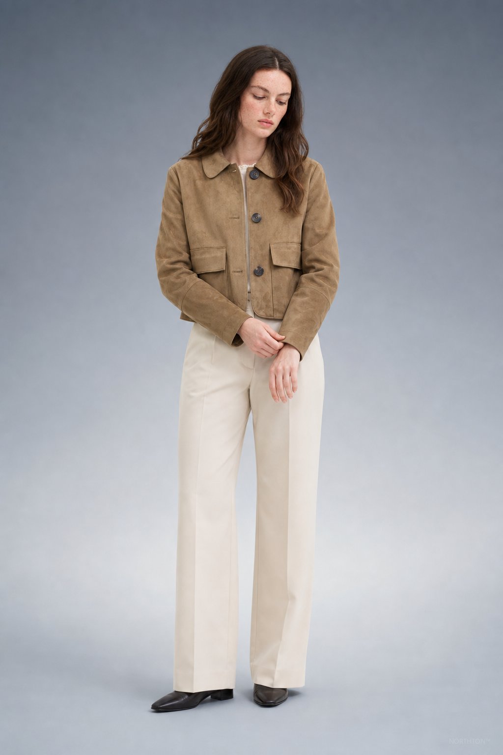 Avery Suede Cropped Jacket