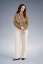 Avery Suede Cropped Jacket