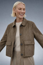 Avery Suede Cropped Jacket