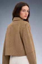Avery Suede Cropped Jacket