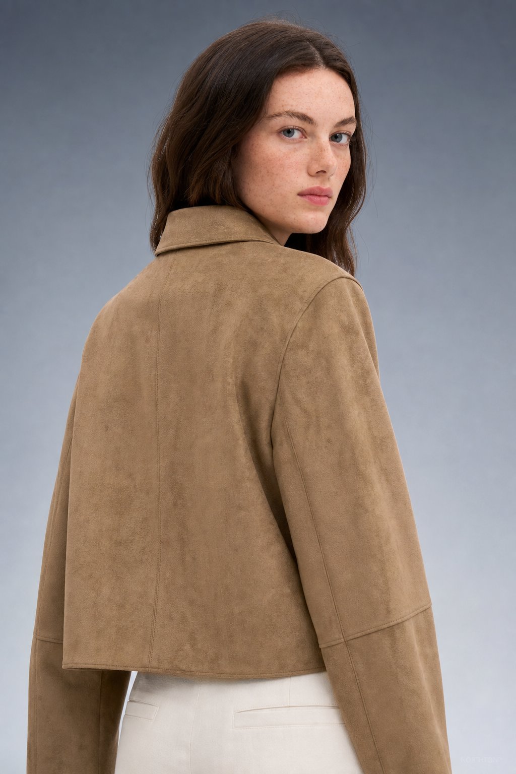 Avery Suede Cropped Jacket