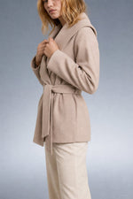 Camel-Hair Long Pointed Coat