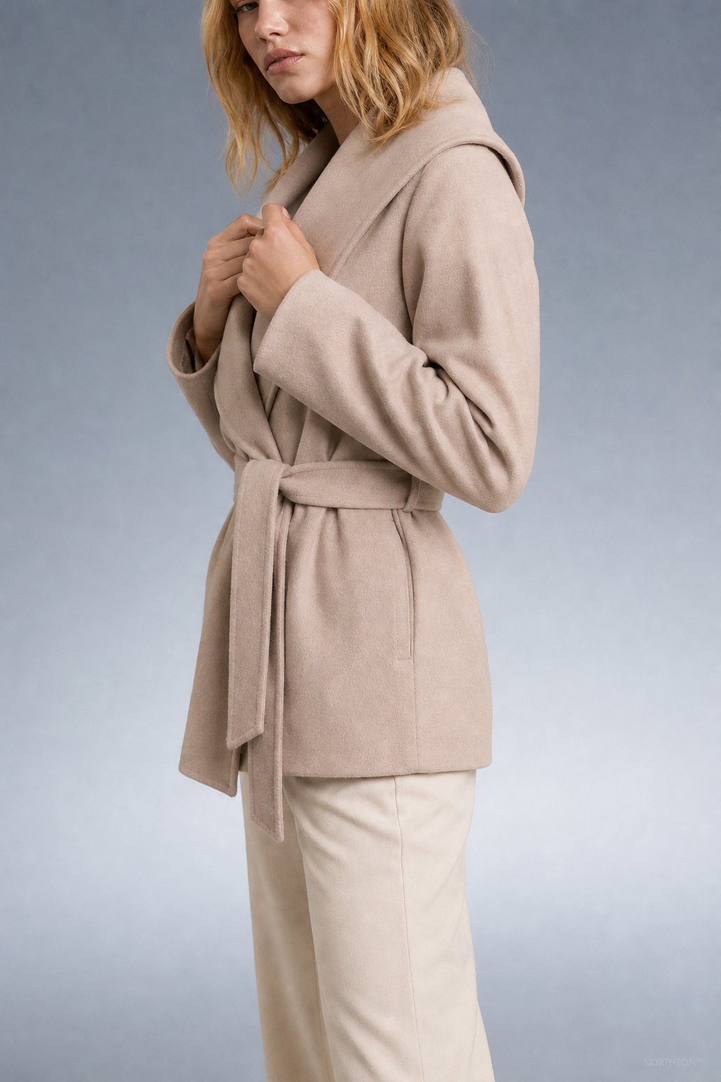 Camel-Hair Long Pointed Coat