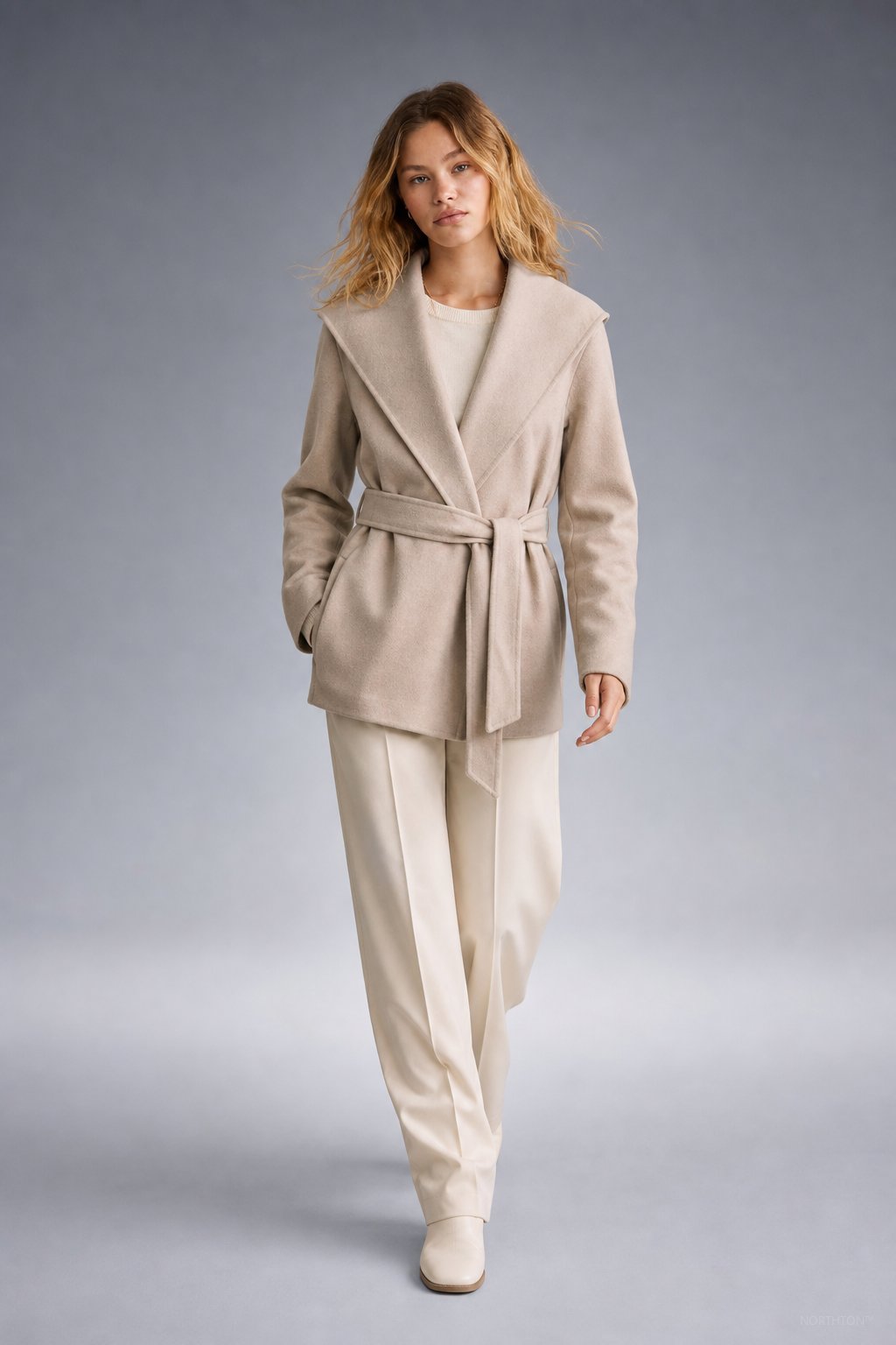 Camel-Hair Long Pointed Coat