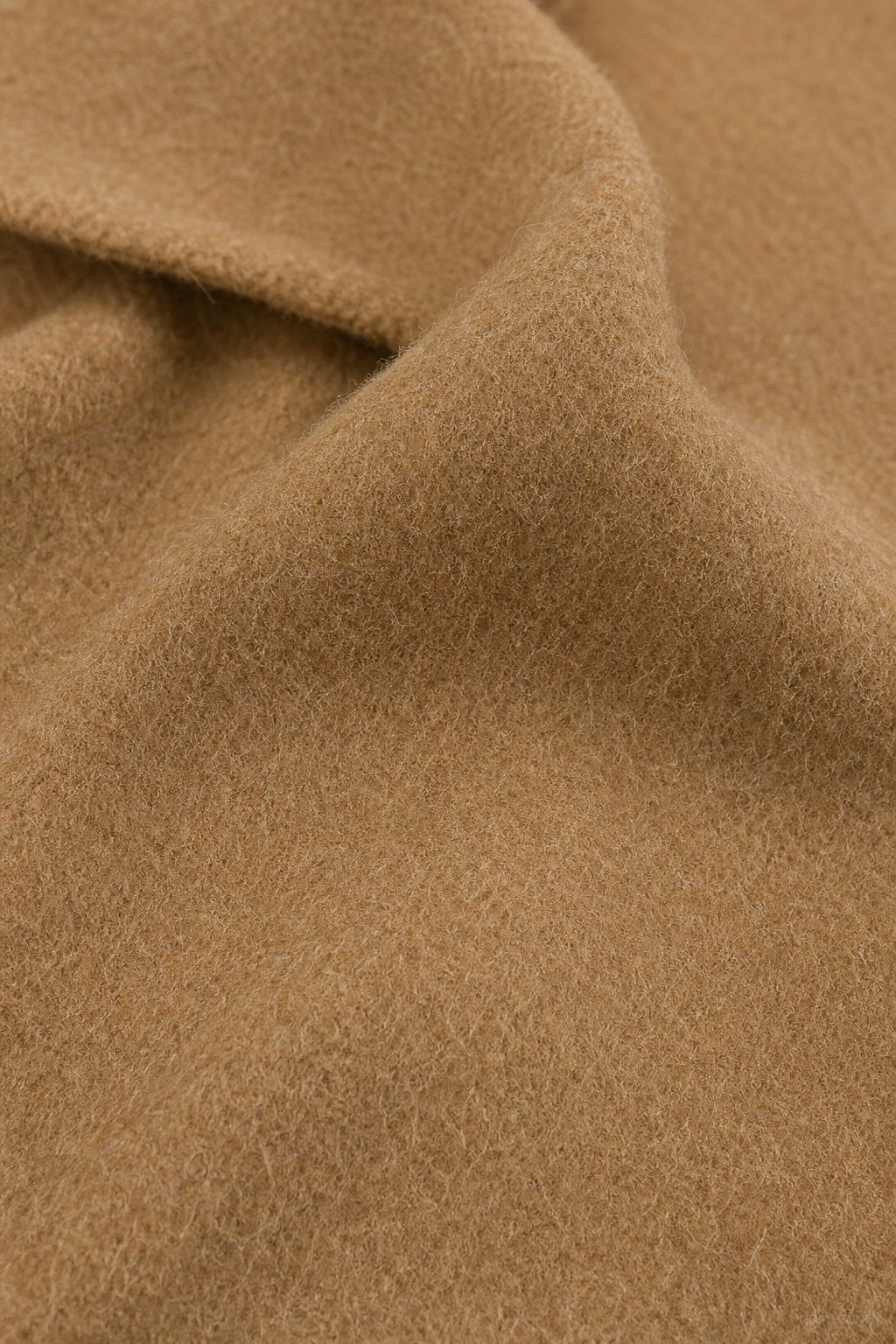 Camel-Hair Long Pointed Coat in Camel