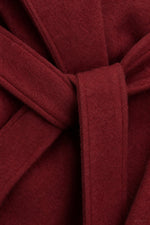 Camel-Hair Long Pointed Coat in Red