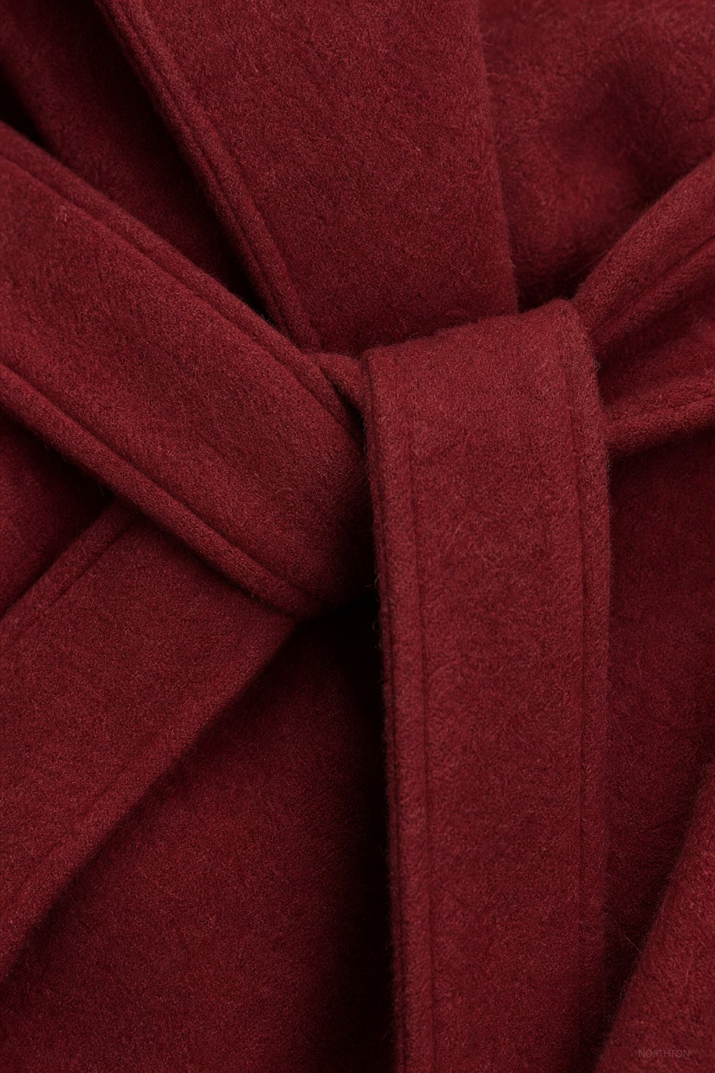 Camel-Hair Long Pointed Coat in Red