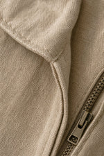 Chad Relaxed Zip Jacket in Khaki