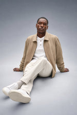 Chad Relaxed Zip Jacket in Khaki