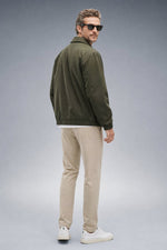 Chad Relaxed Zip Jacket in Forest