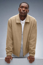 Chad Relaxed Zip Jacket in Khaki