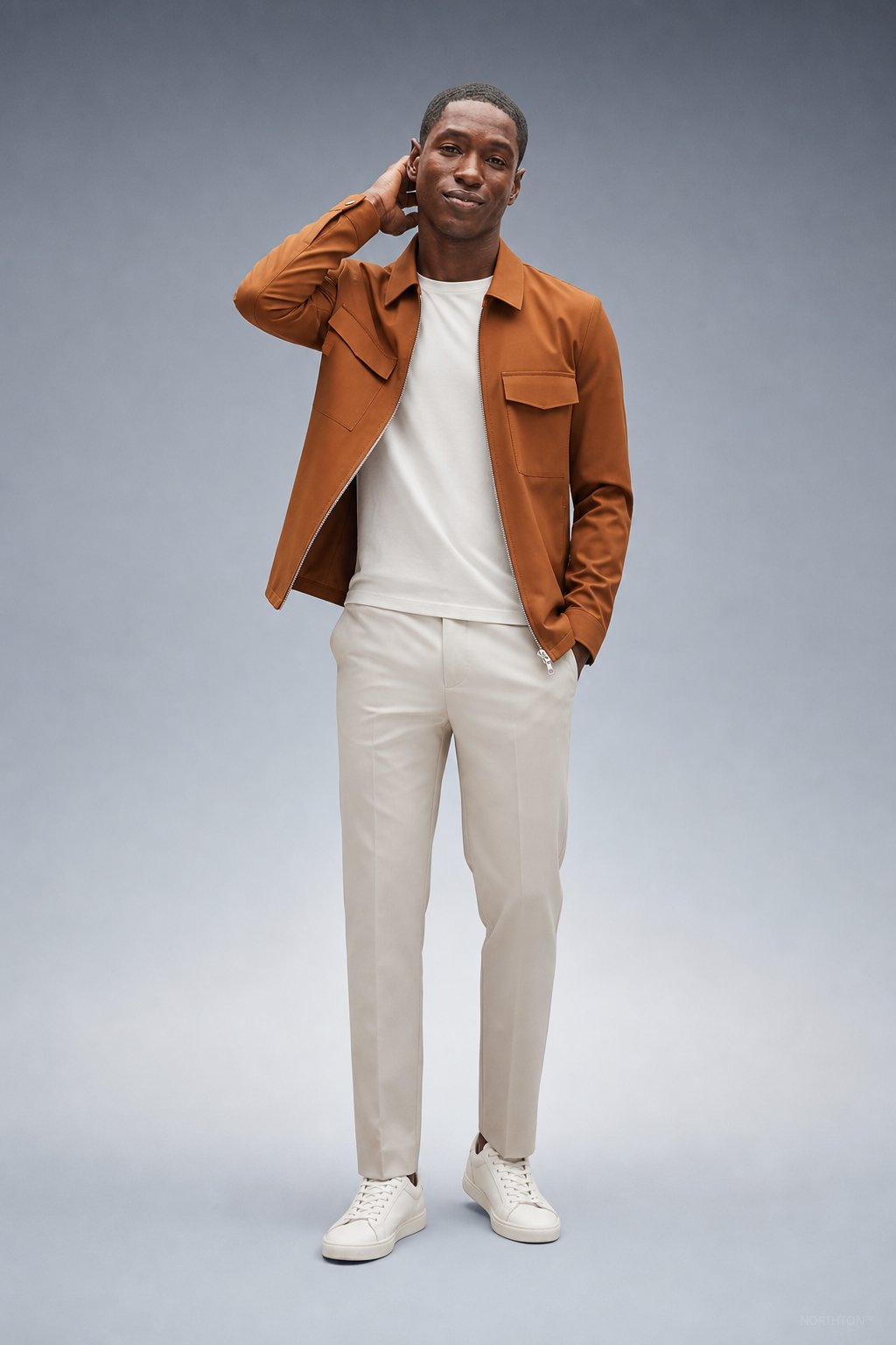 Northton Fall Coat in Fire Orange