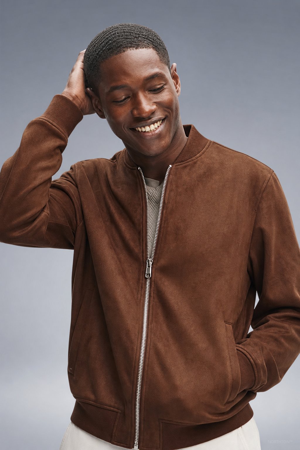 Sable Suede Jacket in Brown