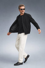 Sable Suede Jacket in Black