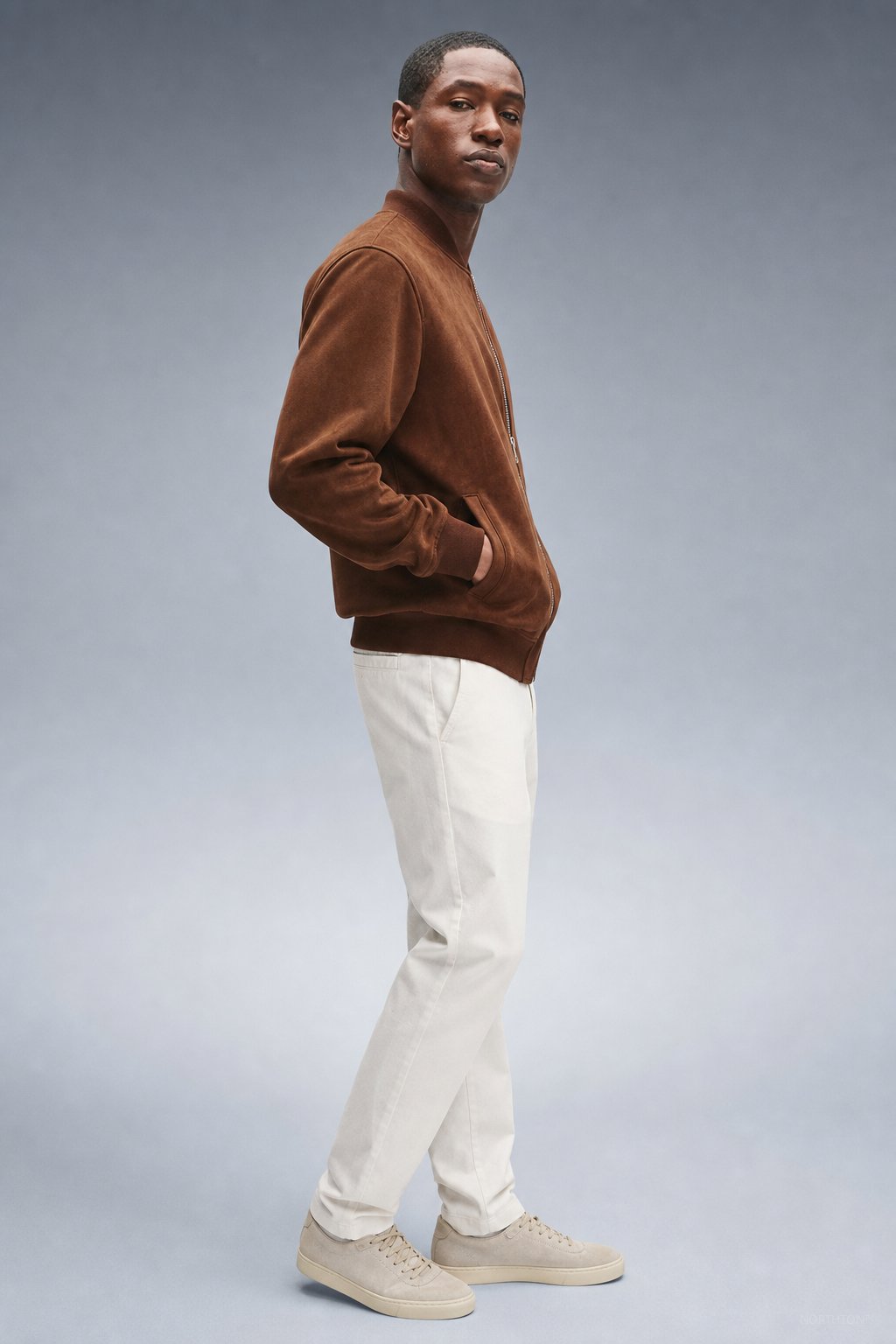 Sable Suede Jacket in Brown