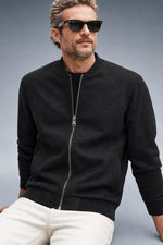 Sable Suede Jacket in Black